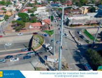 Transmission-pole-for-transition-from-overhead-to-underground-powe-line